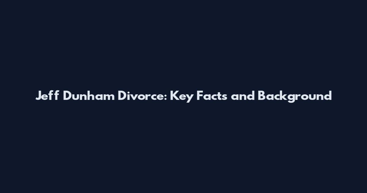 Jeff Dunham Divorce: Key Facts and Background