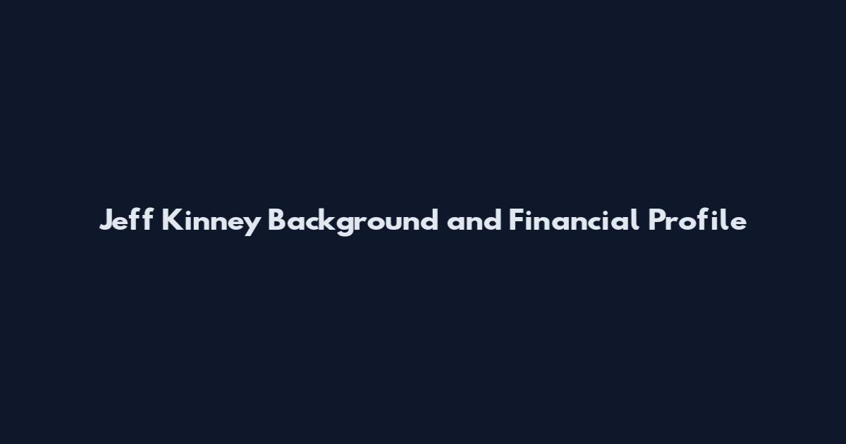 Jeff Kinney Background and Financial Profile