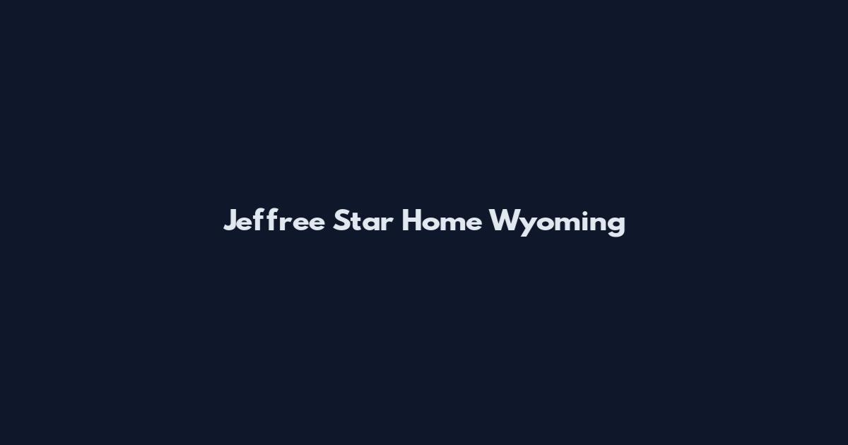 Jeffree Star Home Wyoming