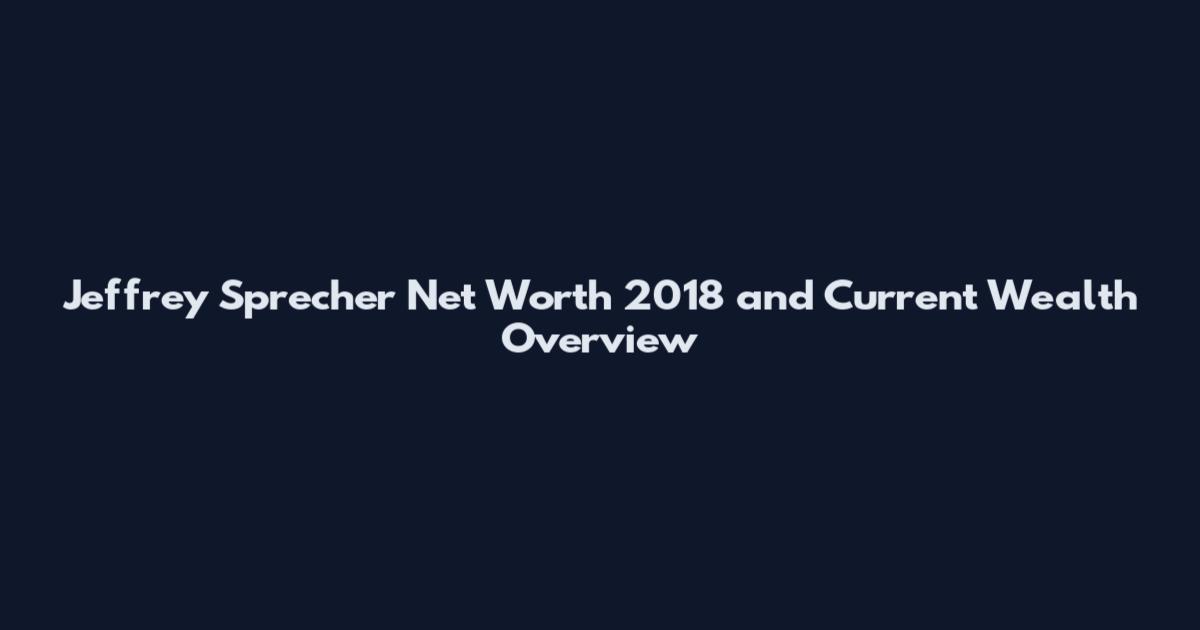 Jeffrey Sprecher Net Worth 2018 and Current Wealth Overview
