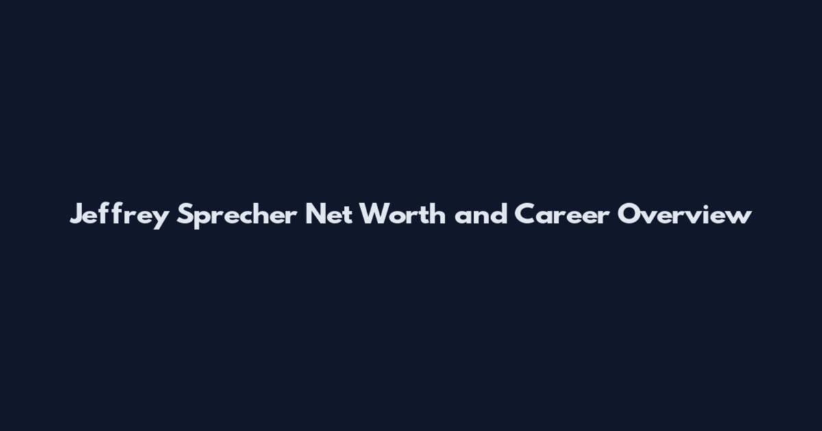 Jeffrey Sprecher Net Worth and Career Overview
