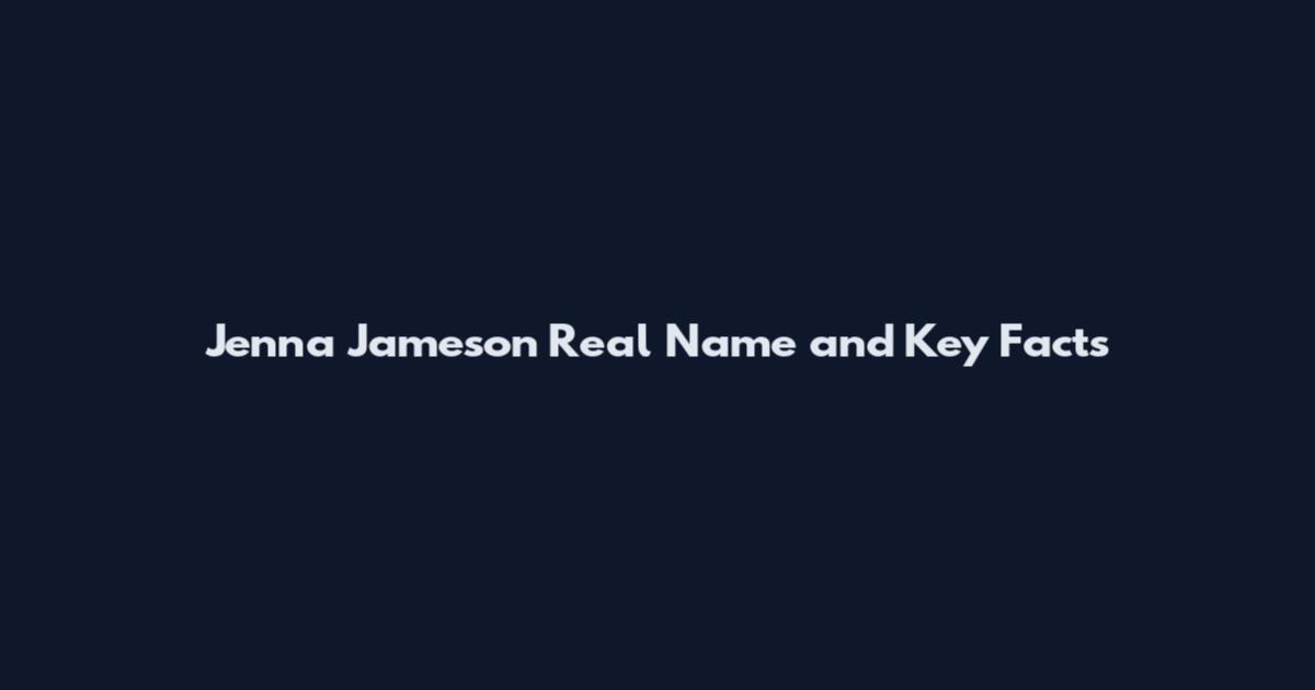 Jenna Jameson Real Name and Key Facts