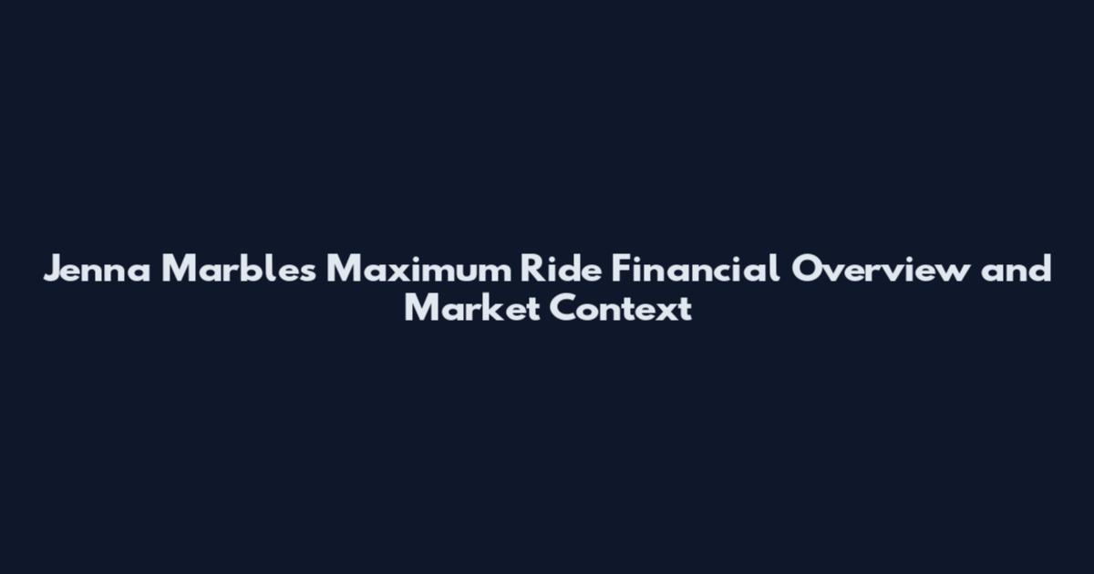 Jenna Marbles Maximum Ride Financial Overview and Market Context