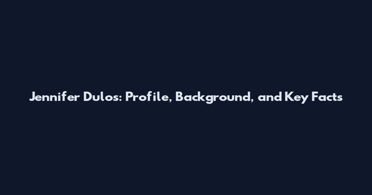 Jennifer Dulos: Profile, Background, and Key Facts
