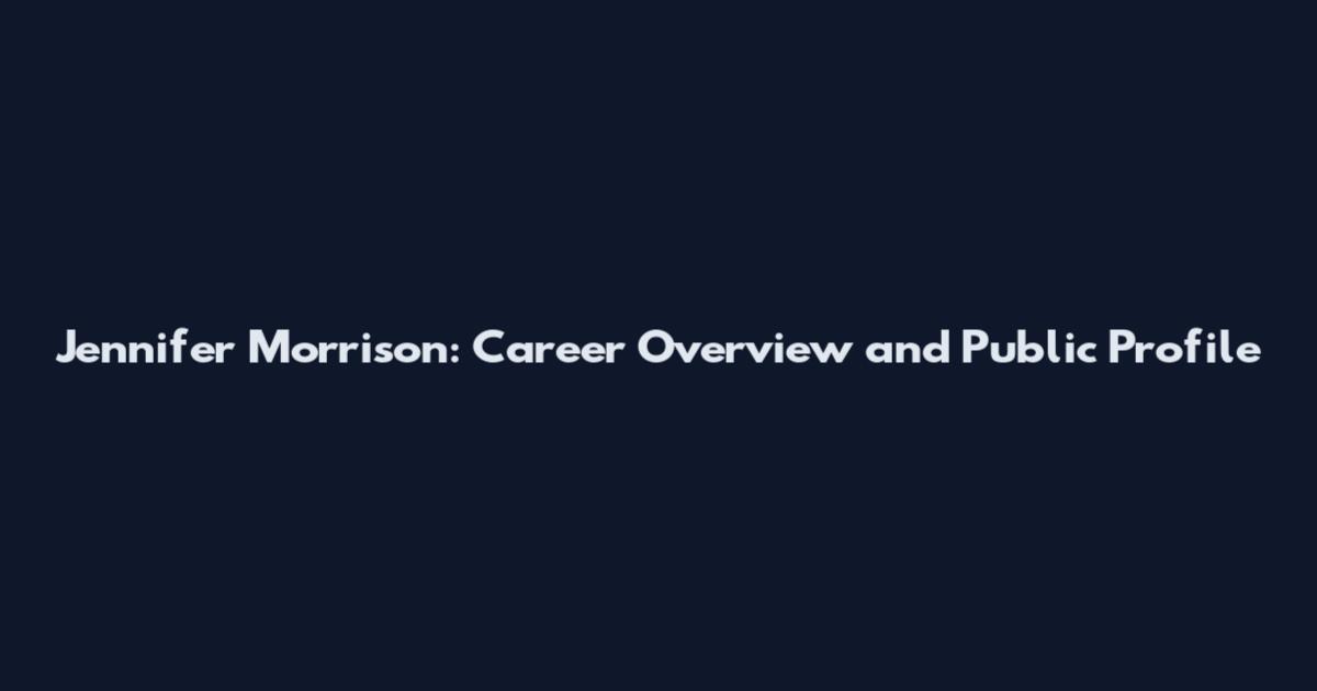 Jennifer Morrison: Career Overview and Public Profile