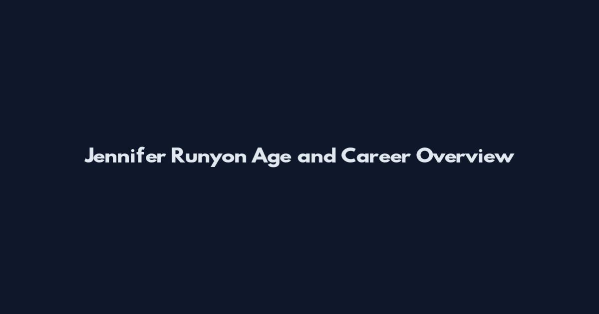 Jennifer Runyon Age and Career Overview