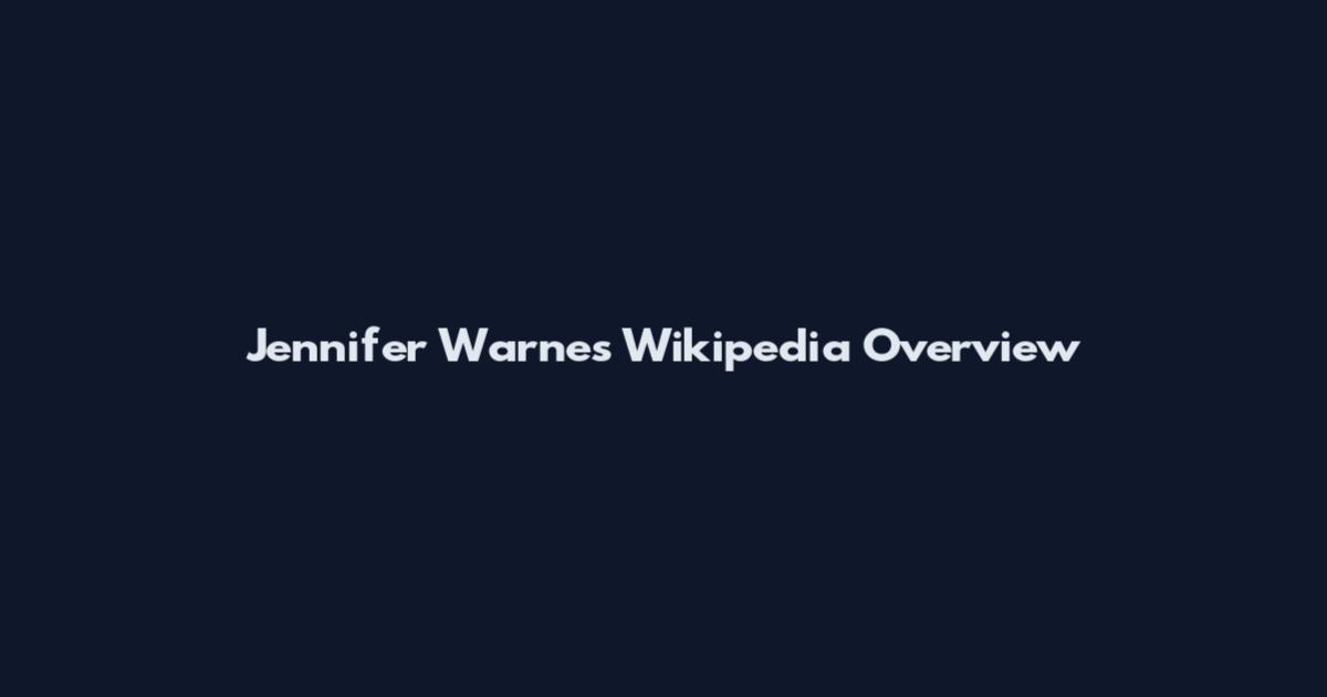 Jennifer Warnes Wikipedia Overview