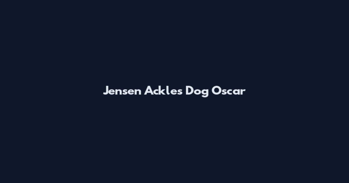 Jensen Ackles Dog Oscar