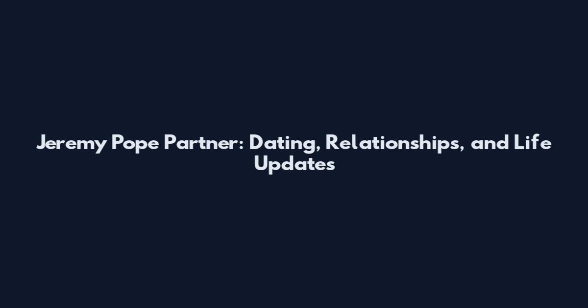 Jeremy Pope Partner: Dating, Relationships, and Life Updates