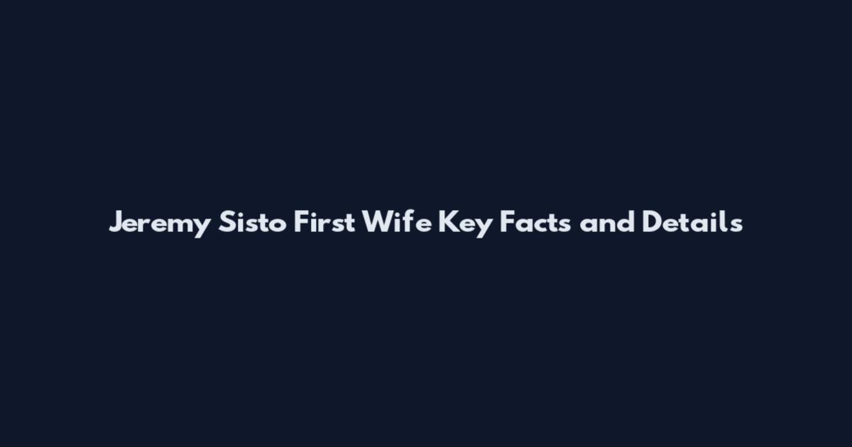 Jeremy Sisto First Wife Key Facts and Details