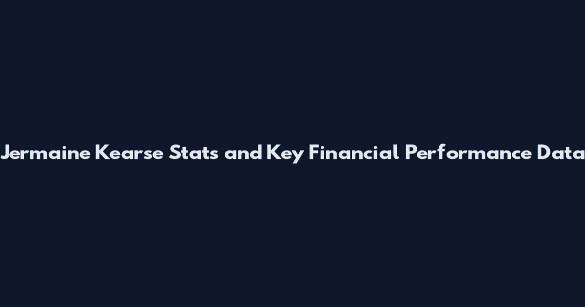 Jermaine Kearse Stats and Key Financial Performance Data