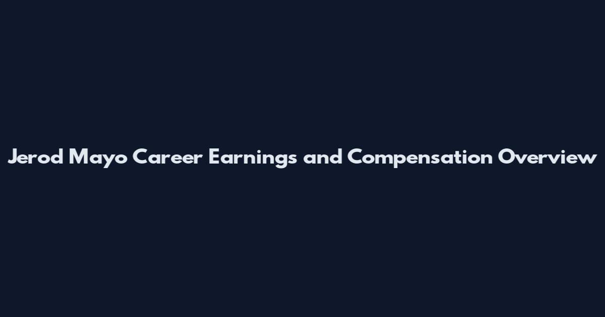 Jerod Mayo Career Earnings and Compensation Overview