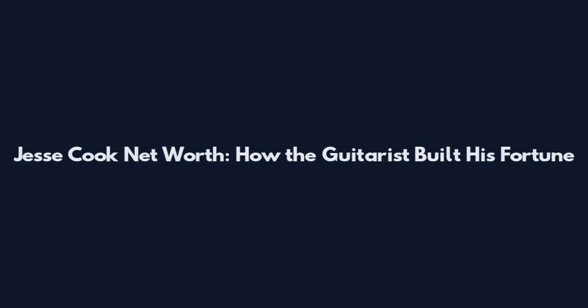 Jesse Cook Net Worth: How the Guitarist Built His Fortune