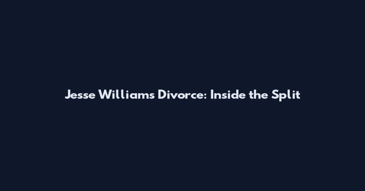 Jesse Williams Divorce: Inside the Split