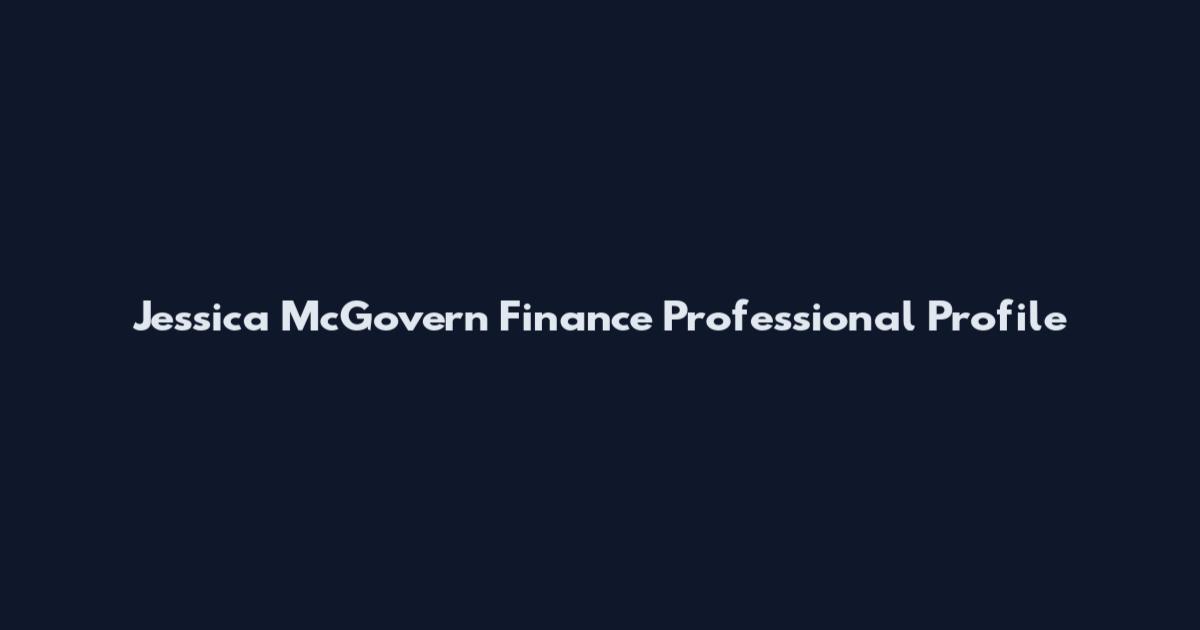 Jessica McGovern Finance Professional Profile