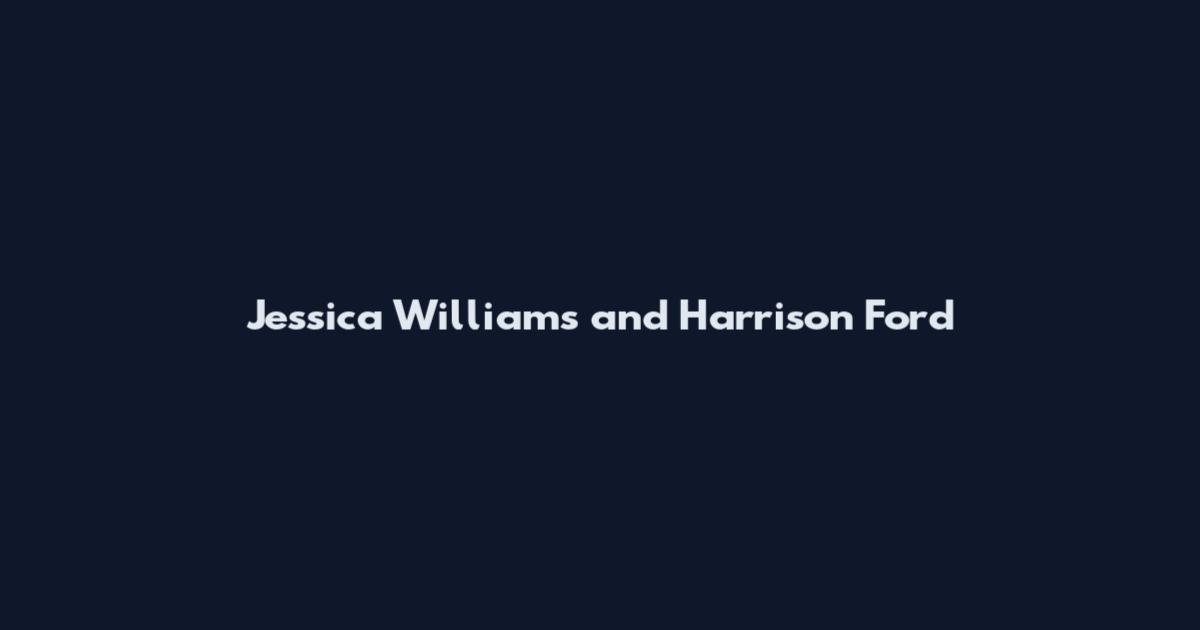 Jessica Williams and Harrison Ford