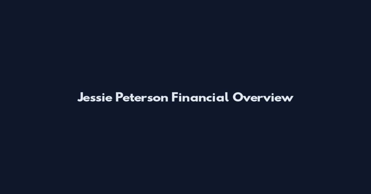 Jessie Peterson Financial Overview