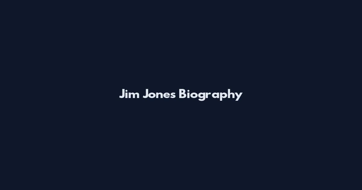 Jim Jones Biography