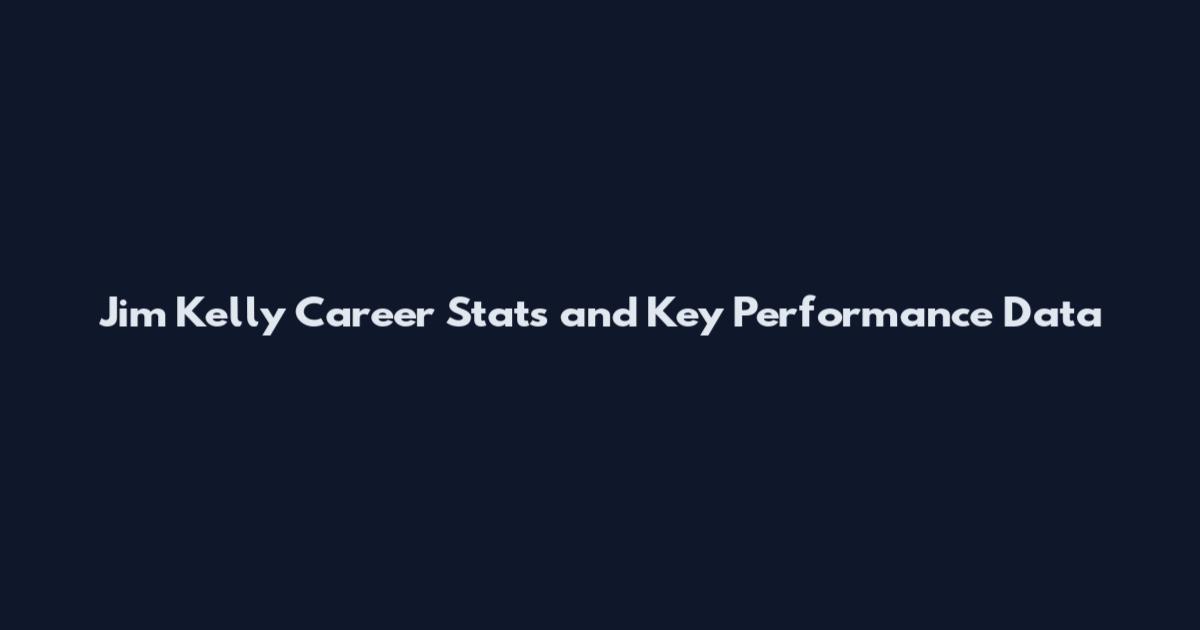Jim Kelly Career Stats and Key Performance Data