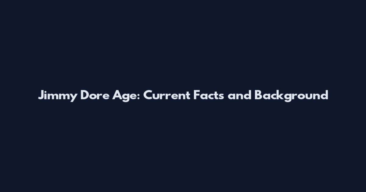 Jimmy Dore Age: Current Facts and Background