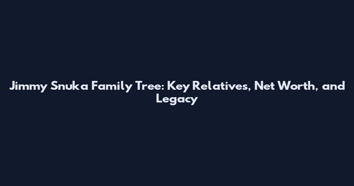 Jimmy Snuka Family Tree: Key Relatives, Net Worth, and Legacy