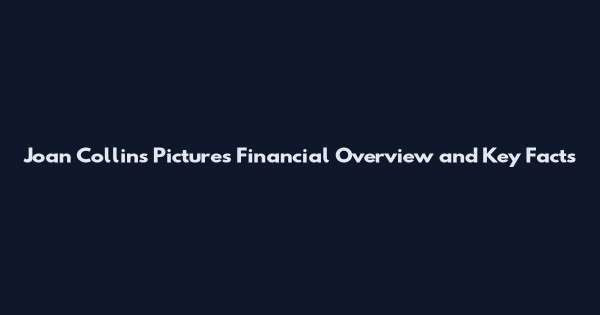 Joan Collins Pictures Financial Overview and Key Facts