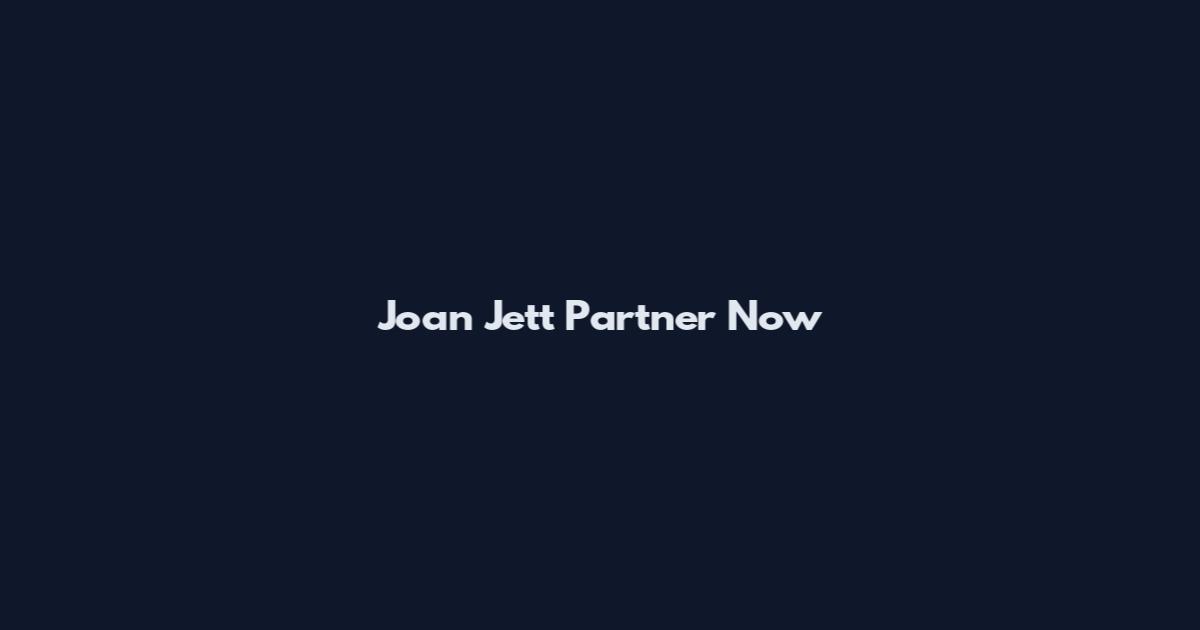 Joan Jett Partner Now