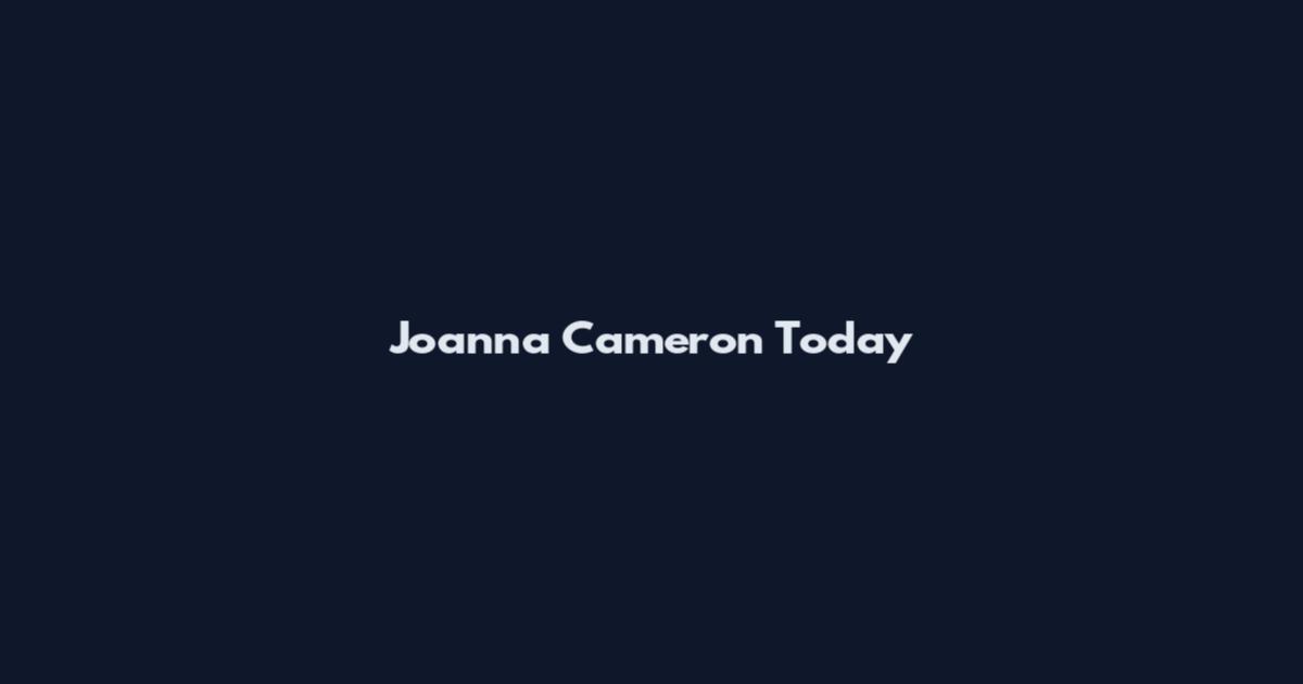 Joanna Cameron Today