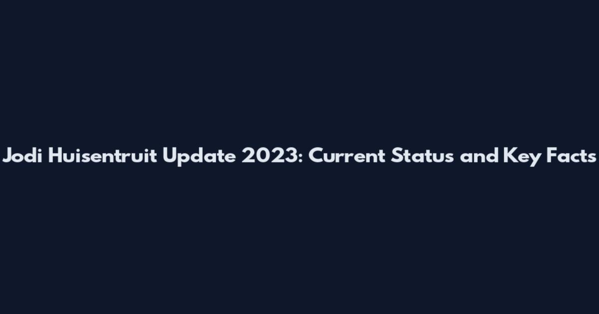 Jodi Huisentruit Update 2023: Current Status and Key Facts