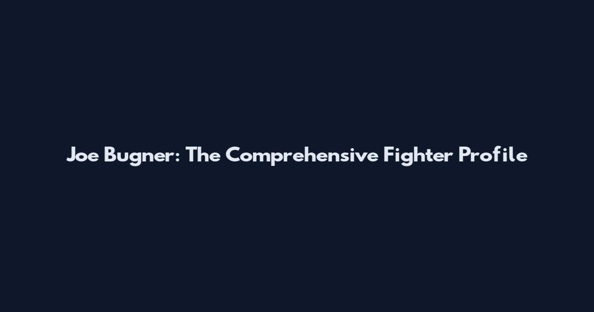 Joe Bugner: The Comprehensive Fighter Profile