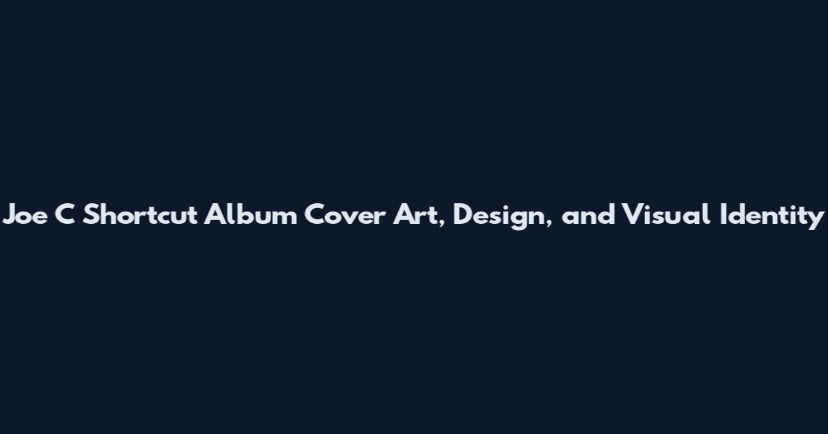 Joe C Shortcut Album Cover Art, Design, and Visual Identity