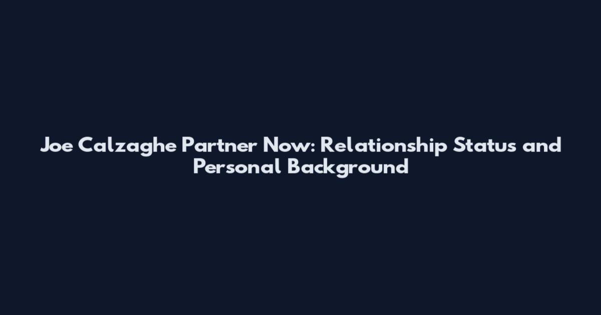 Joe Calzaghe Partner Now: Relationship Status and Personal Background