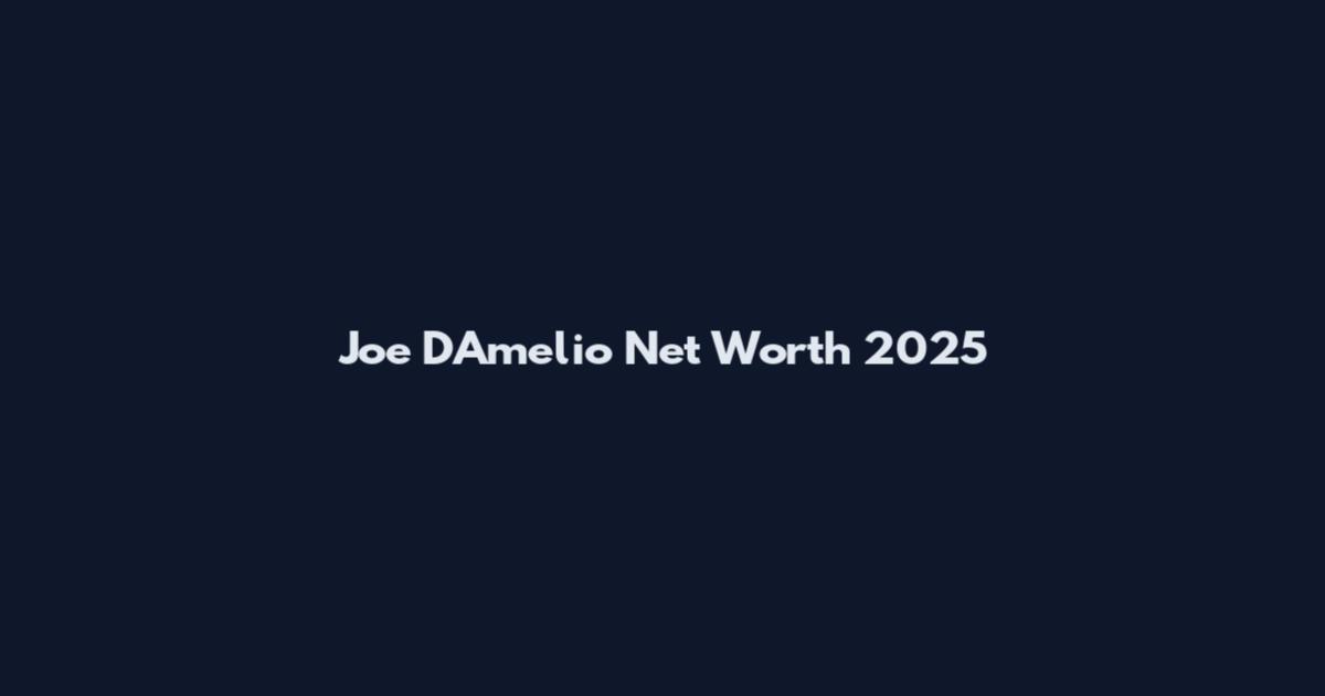 Joe D'Amelio Net Worth 2025