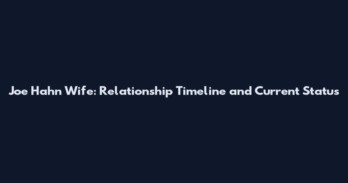Joe Hahn Wife: Relationship Timeline and Current Status