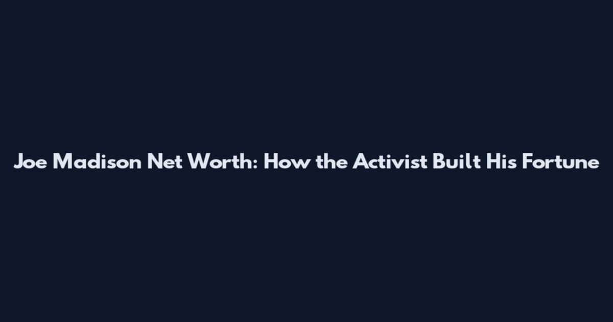 Joe Madison Net Worth: How the Activist Built His Fortune