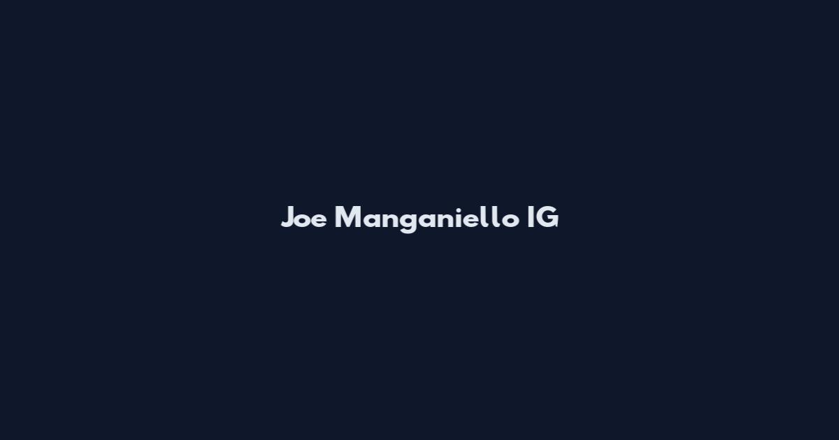 Joe Manganiello IG