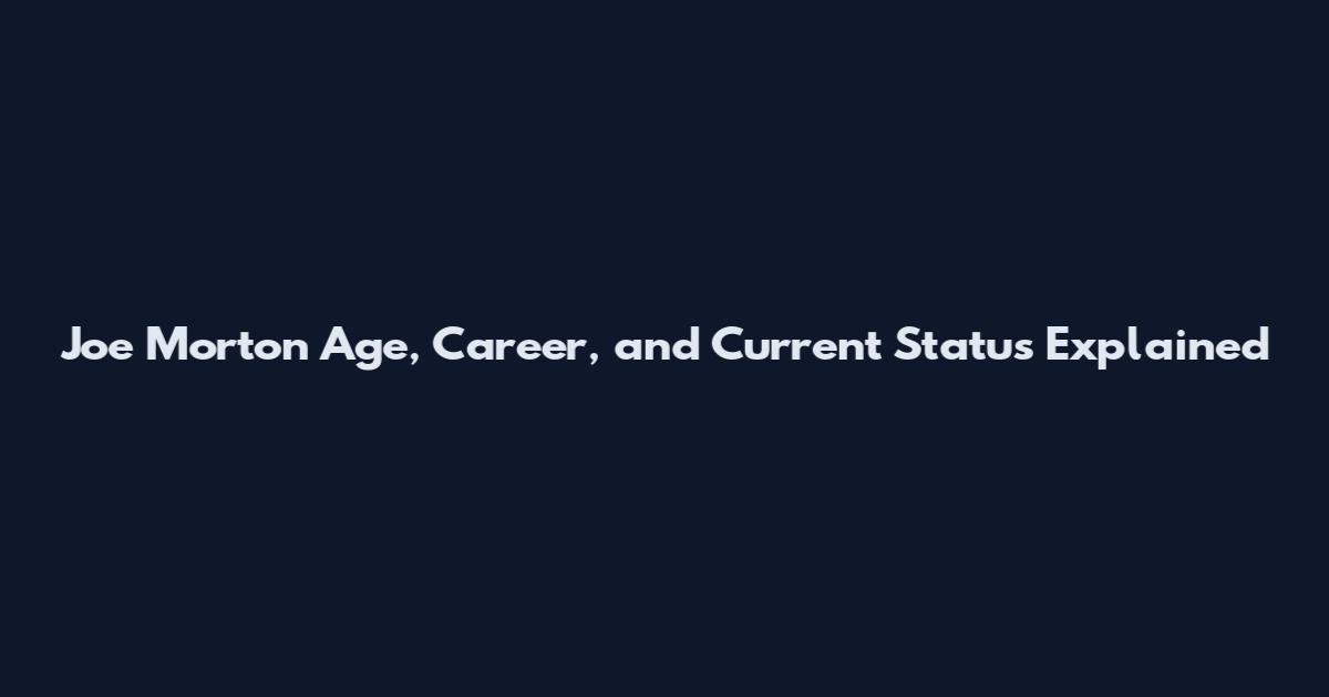 Joe Morton Age, Career, and Current Status Explained