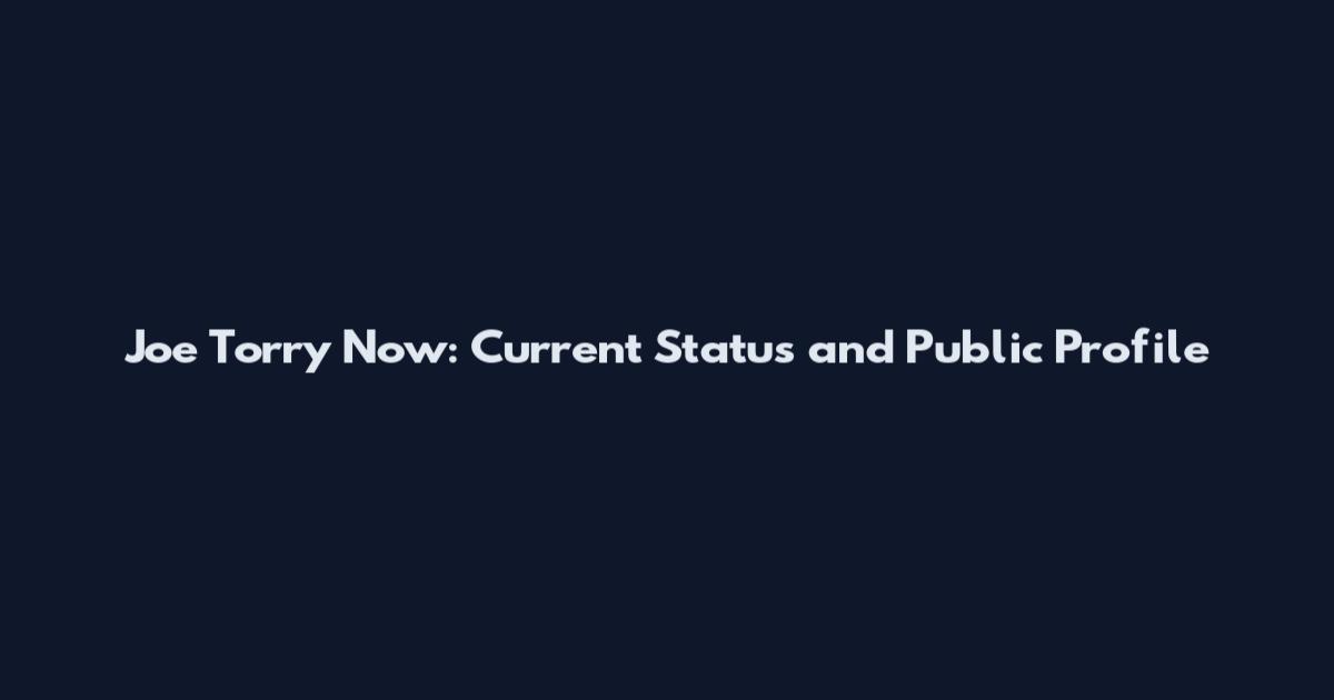 Joe Torry Now: Current Status and Public Profile