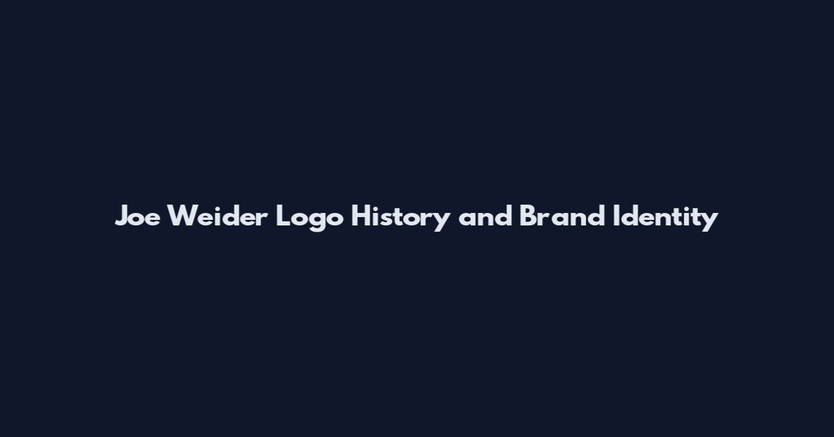 Joe Weider Logo History and Brand Identity
