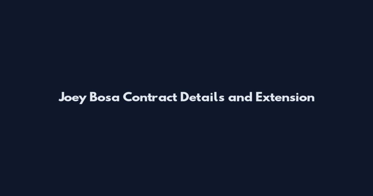 Joey Bosa Contract Details and Extension