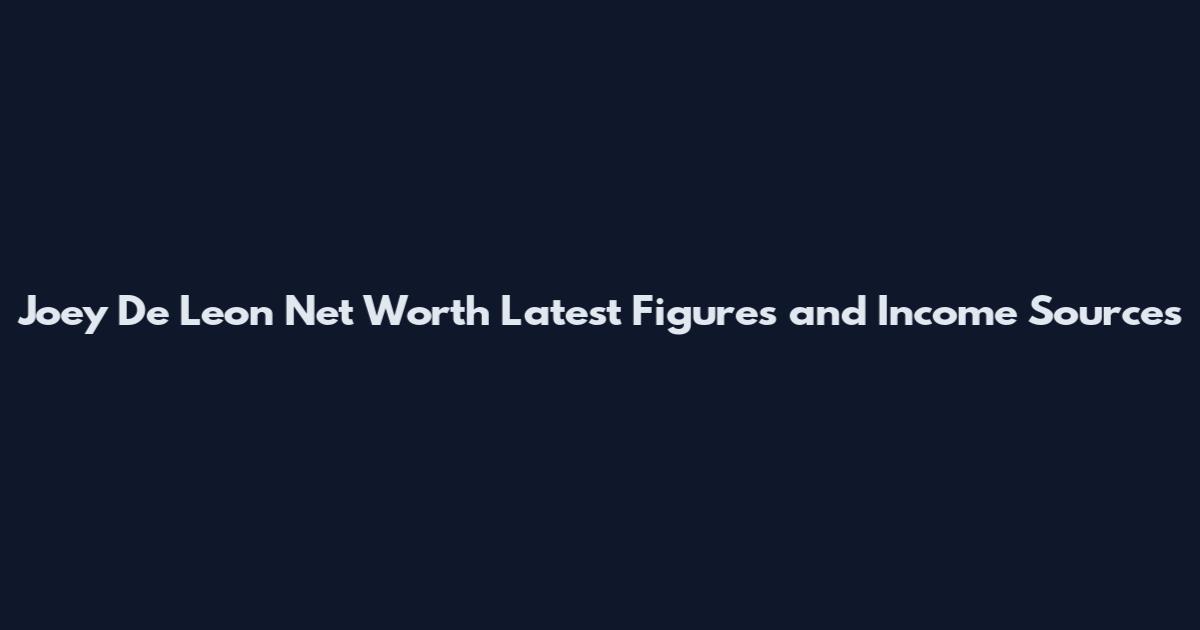 Joey De Leon Net Worth Latest Figures and Income Sources