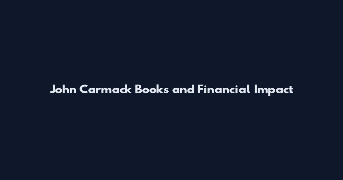 John Carmack Books and Financial Impact