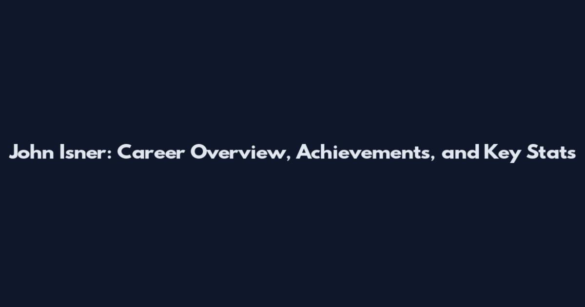 John Isner: Career Overview, Achievements, and Key Stats