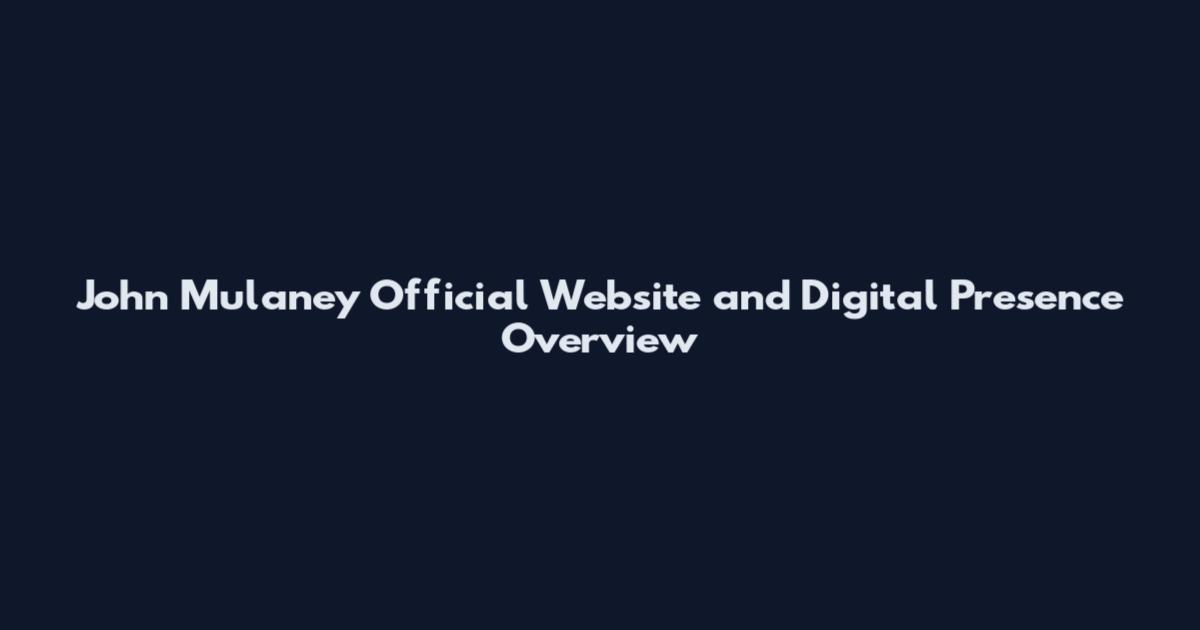 John Mulaney Official Website and Digital Presence Overview