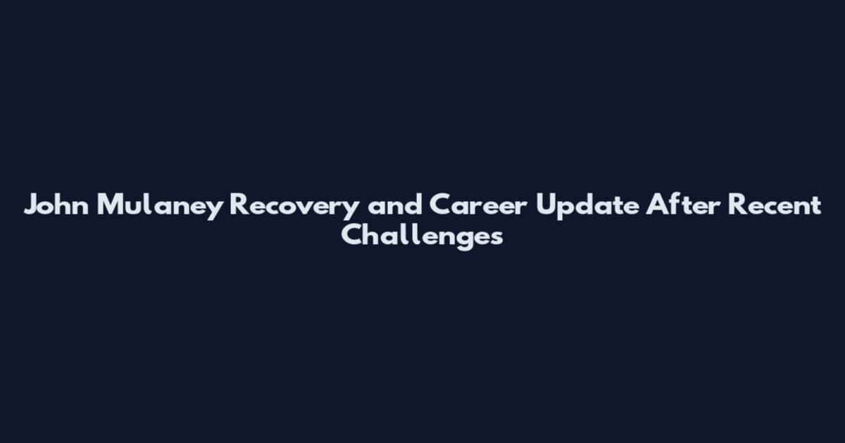 John Mulaney Recovery and Career Update After Recent Challenges