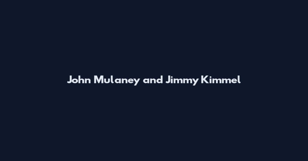 John Mulaney and Jimmy Kimmel