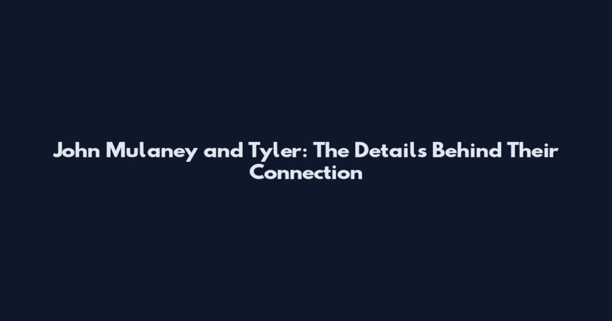 John Mulaney and Tyler: The Details Behind Their Connection