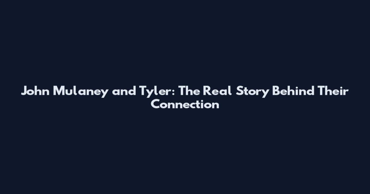 John Mulaney and Tyler: The Real Story Behind Their Connection