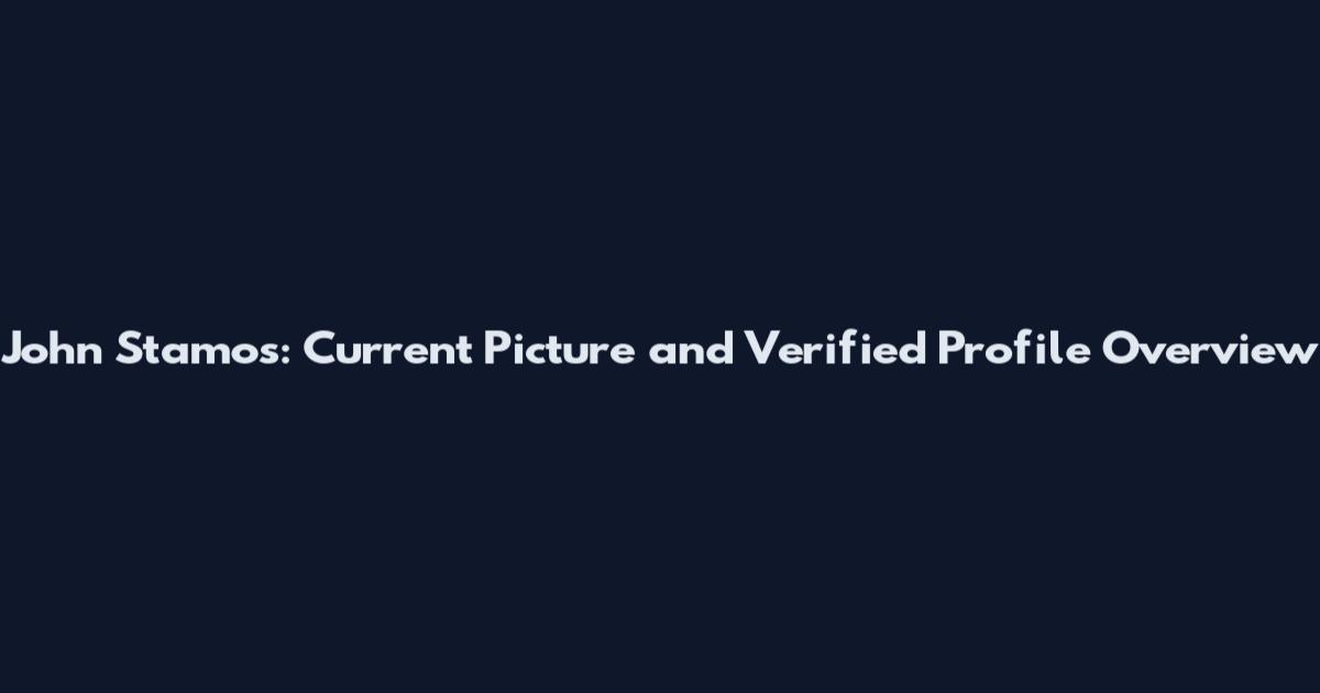 John Stamos: Current Picture and Verified Profile Overview
