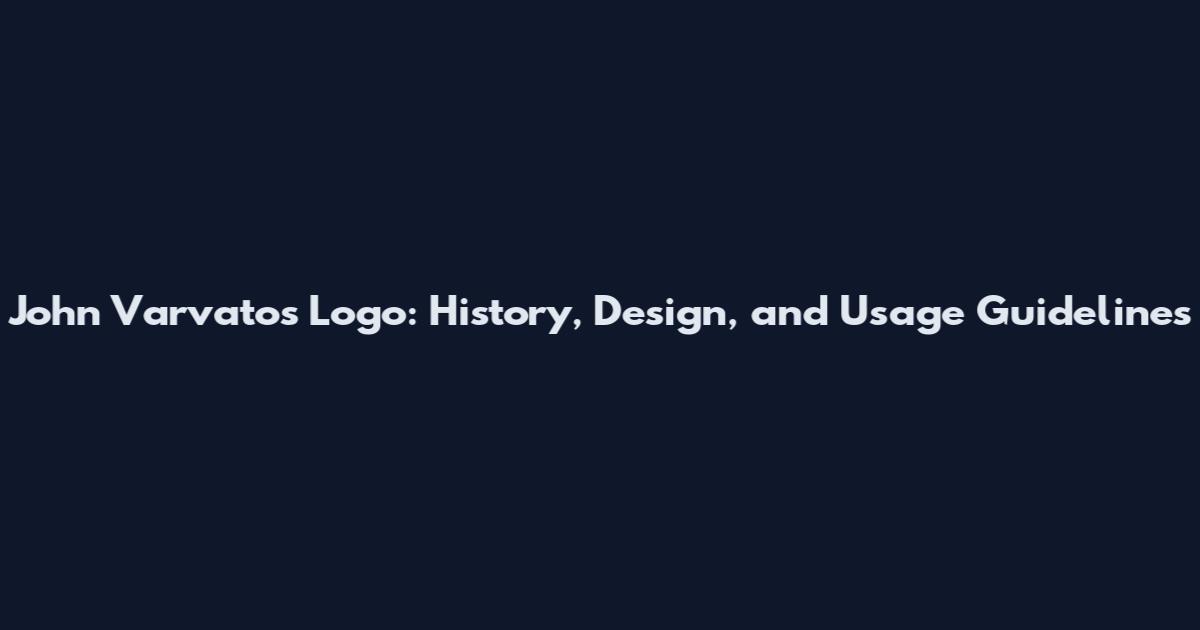 John Varvatos Logo: History, Design, and Usage Guidelines